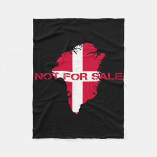 Denmark Flag Greenland Is Not For Sale Annex Green Fleece Blanket