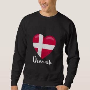 Denmark Flag Heart Dansk Proud Danmark Roots Danis Sweatshirt
