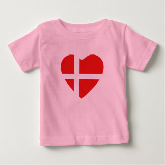 Denmark Flag Heart T-Shirt