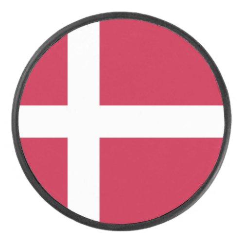 Denmark Flag Hockey Puck