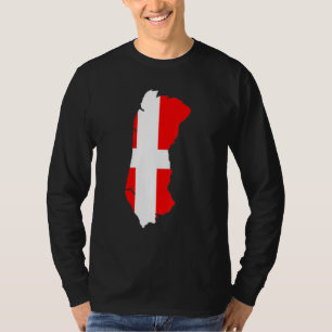 Denmark flag in Römö outline Römö T-Shirt