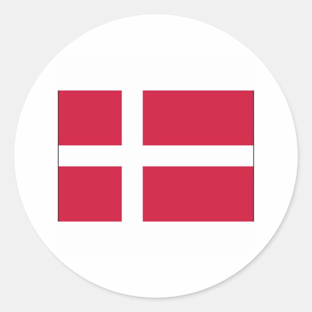 Denmark FLAG International Classic Round Sticker (Front)