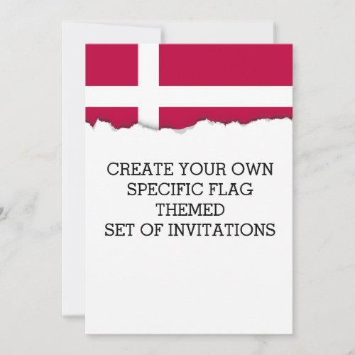 Denmark Flag Invitation