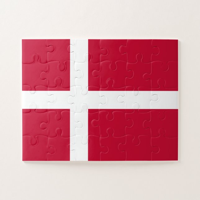 Denmark Flag Jigsaw Puzzle (Horizontal)