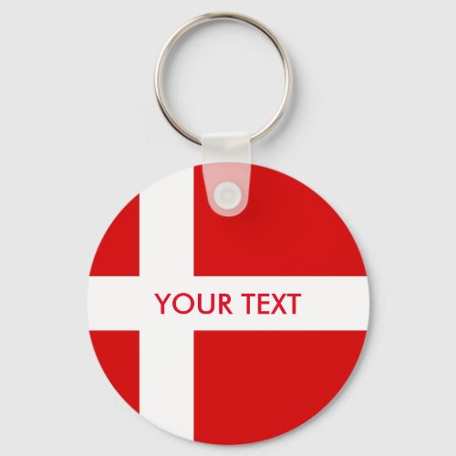 Denmark flag key chain  Danish design