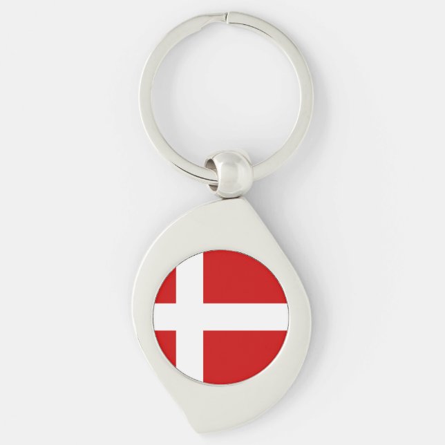 Denmark Flag Keychain (Front)
