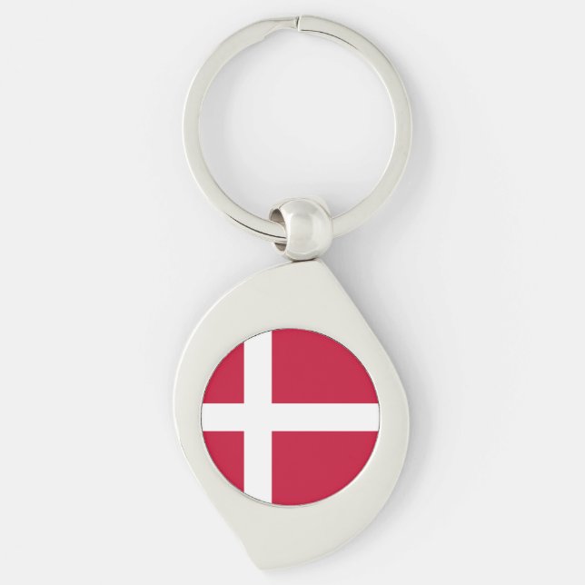 Denmark Flag Keychain (Front)