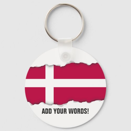 Denmark flag keychain