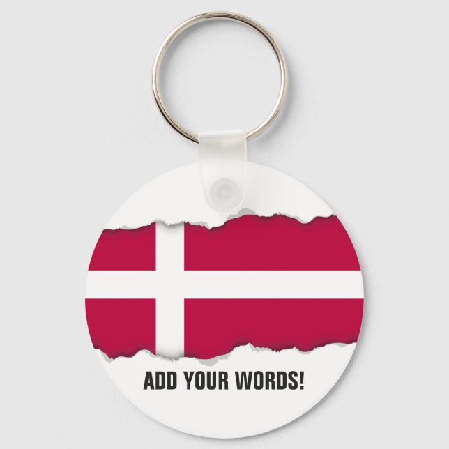 Denmark flag keychain (Front)
