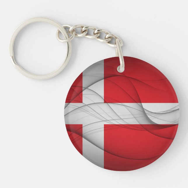 Denmark Flag Keychain (Front)