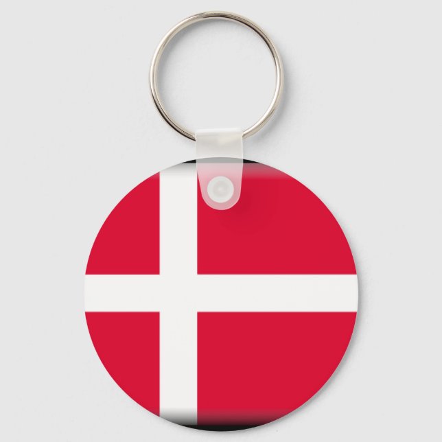 Denmark Flag Keychain (Front)
