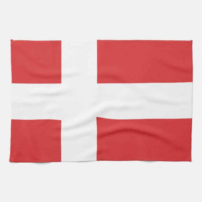 Denmark flag kitchen towel (Horizontal)