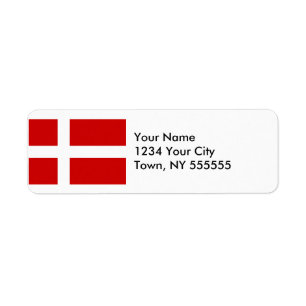 Denmark Flag Label