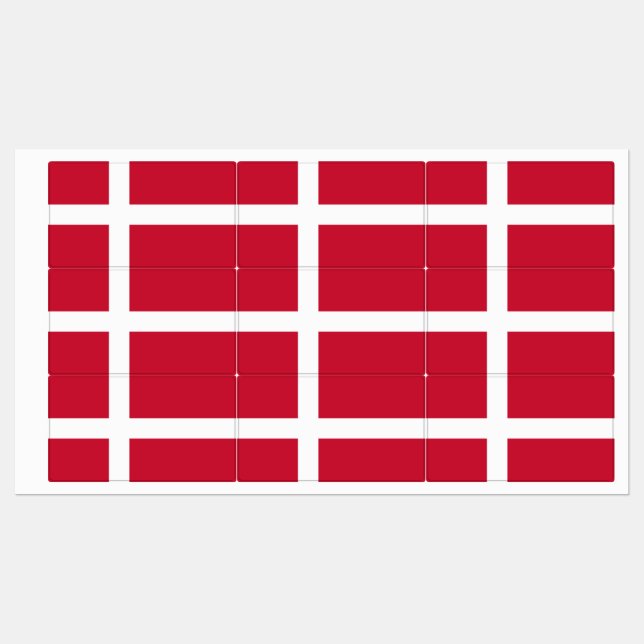 Denmark Flag Labels (Sheet)
