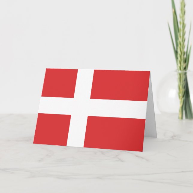 Denmark flag letterpress thank you card (Front)