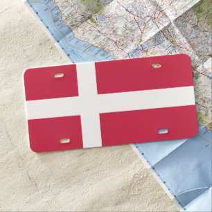 Denmark Flag License Plate