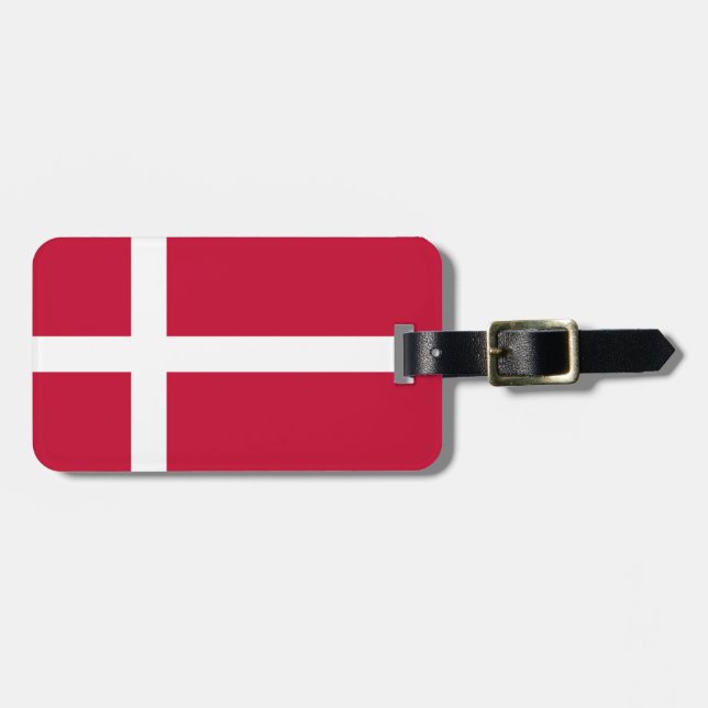 Denmark Flag Luggage Tag (Front Horizontal)
