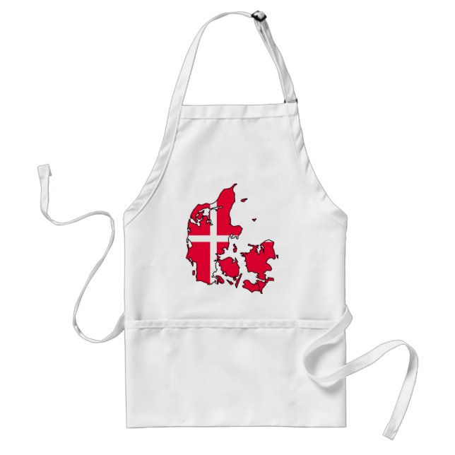 denmark flag map adult apron (Front)