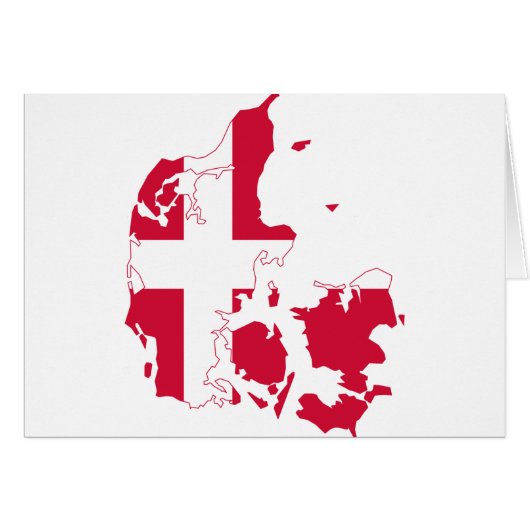 Denmark Flag map DK (Front Horizontal)