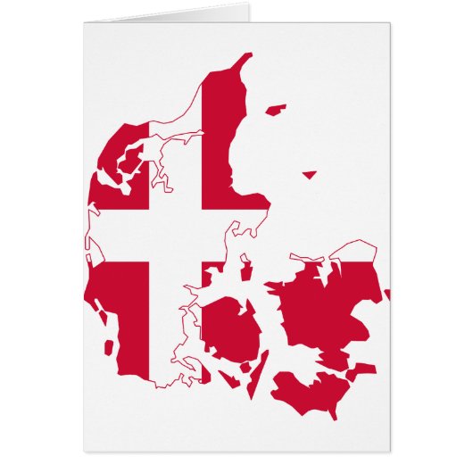 Denmark Flag map DK Cards (Front)