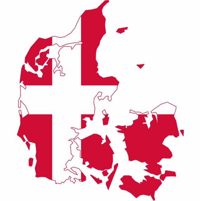 Denmark Flag Map Statuette (Front)