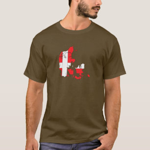 Denmark flag map T-Shirt