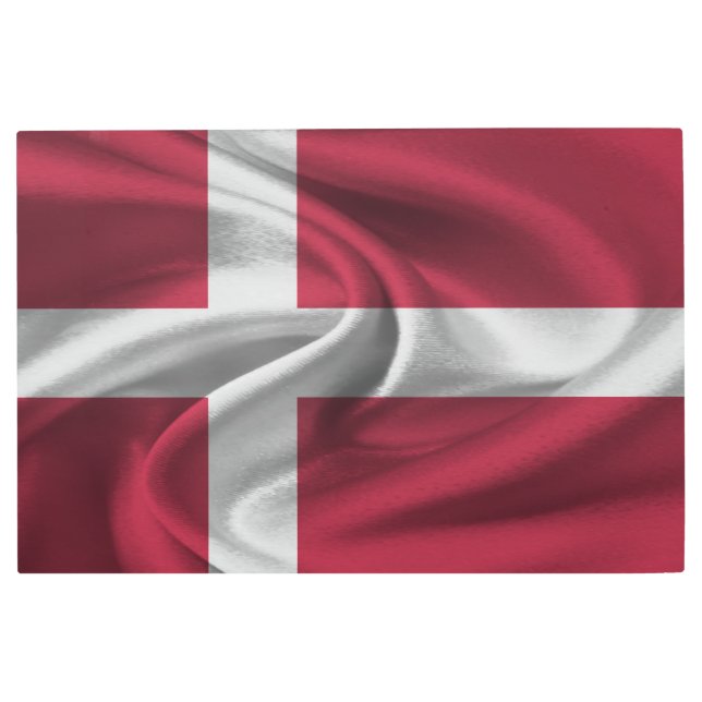 Denmark Flag Metal Print (Front)