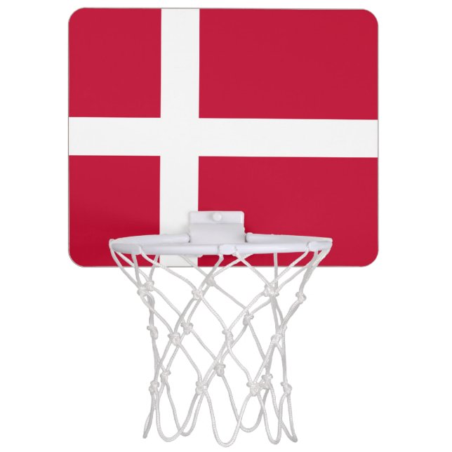 Denmark Flag Mini Basketball Hoop (Front)