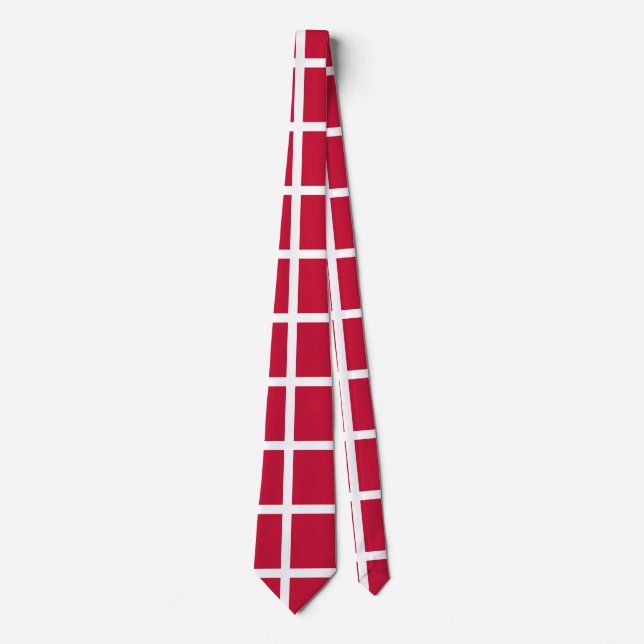 Denmark Flag Neck Tie (Front)