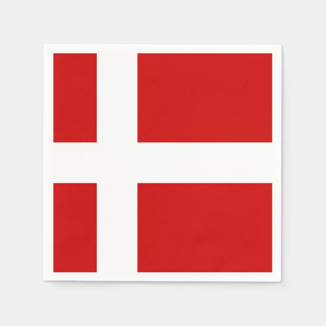 Denmark Flag Paper Napkins (Front)