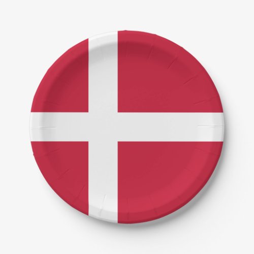 Denmark Flag Paper Plates