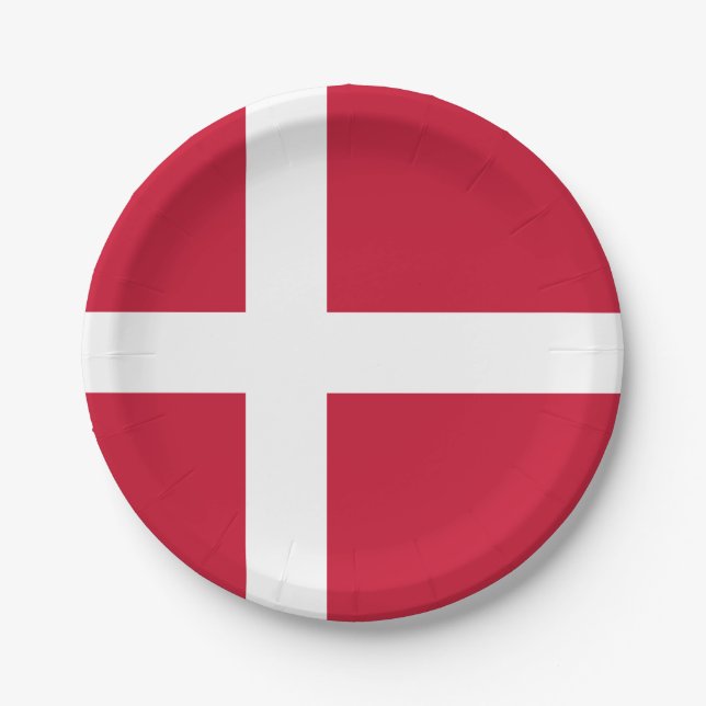 Denmark Flag Paper Plates (Front)