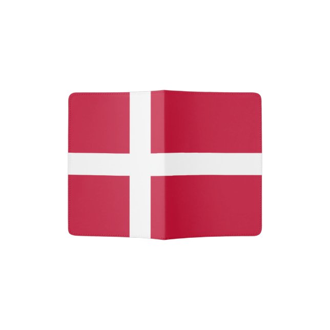 Denmark Flag Passport Holder (Opened)