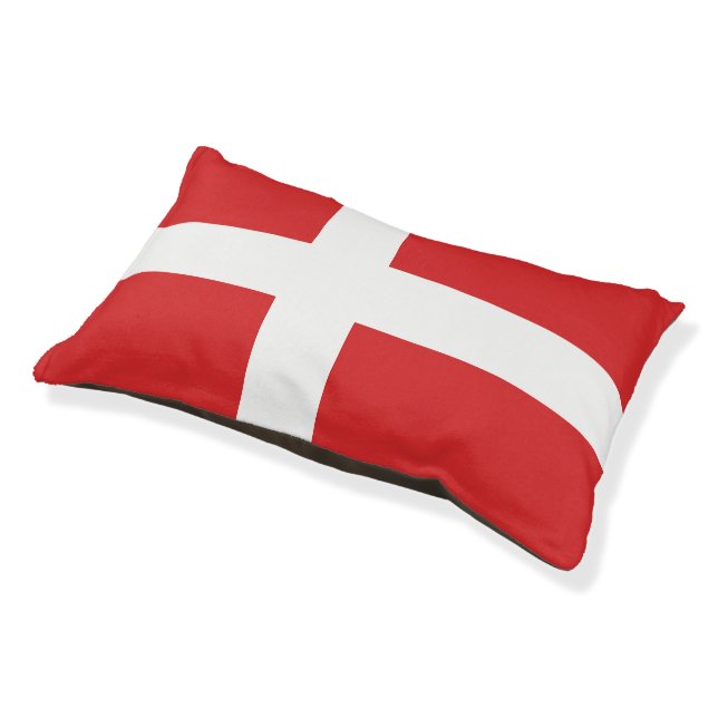Denmark flag pet bed (Angled)