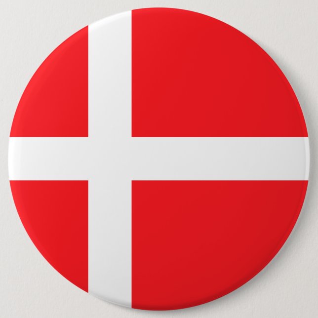 Denmark, flag pinback button (Front)