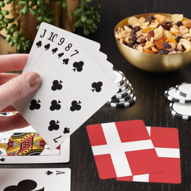 Denmark flag poker cards (In Situ)
