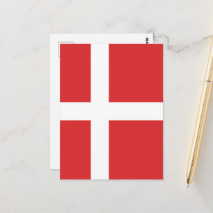 Denmark flag postcard
