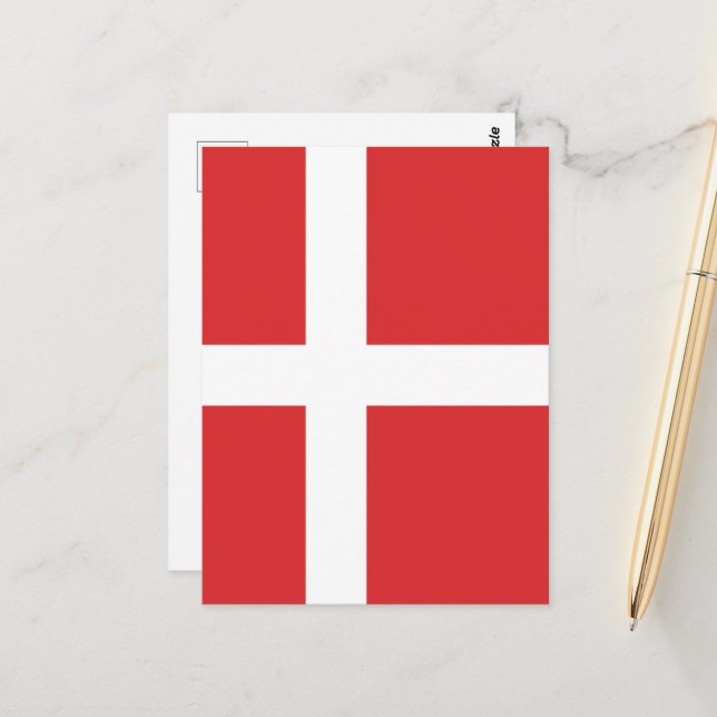 Denmark flag postcard (Front/Back In Situ)