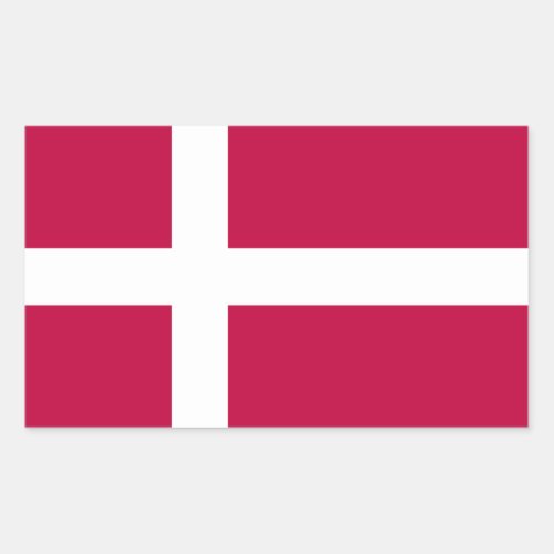 Denmark Flag Rectangular Sticker