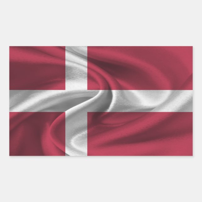 Denmark Flag Rectangular Sticker (Front)