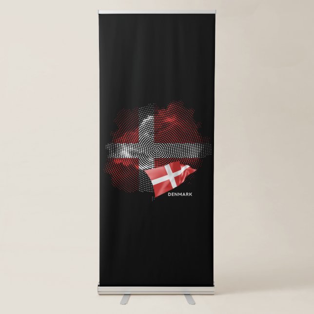 Denmark flag retractable banner (Front)