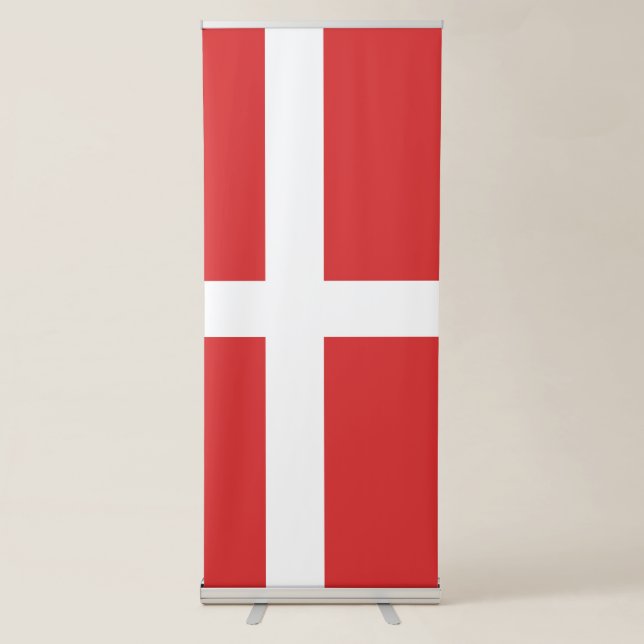 Denmark flag retractable banner (Front)