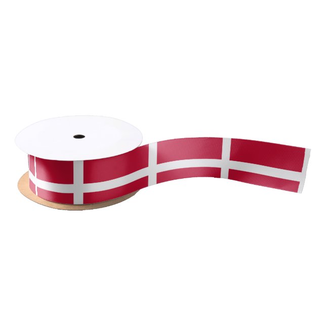 Denmark Flag Satin Ribbon (Spool)