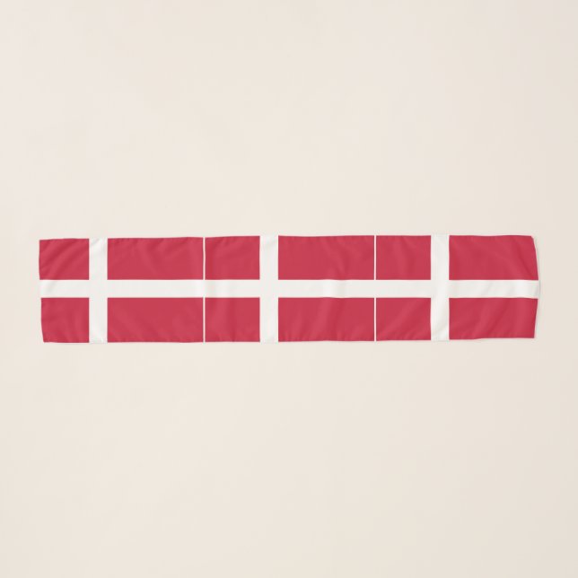 Denmark Flag Scarf (Front (Horizontal))