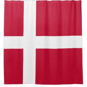 Denmark Flag Shower Curtain