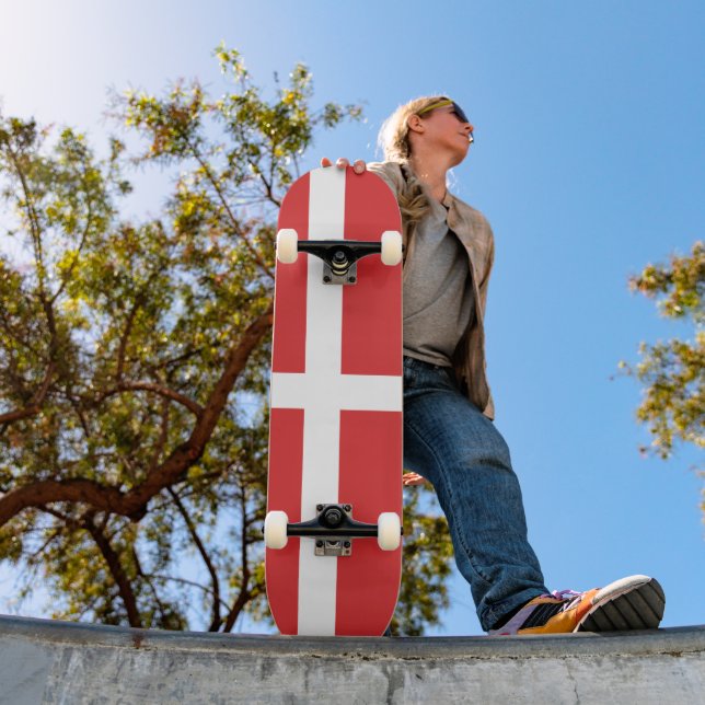 Denmark flag skateboard (Outdoor 1)