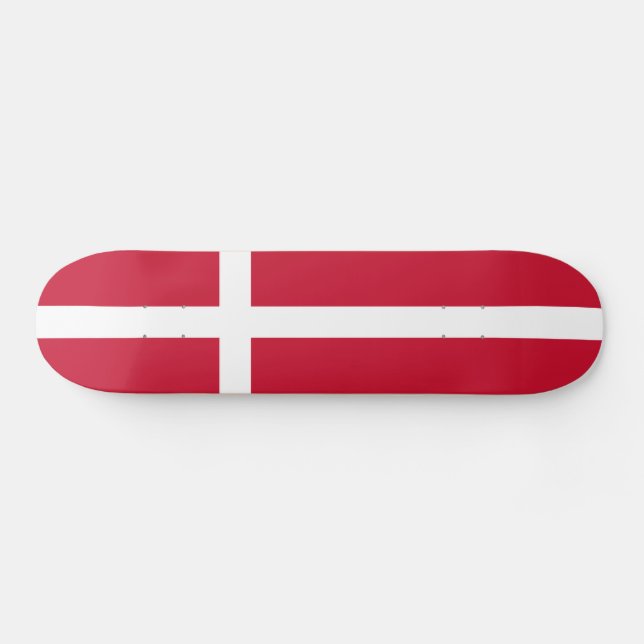 Denmark Flag Skateboard (Horz)