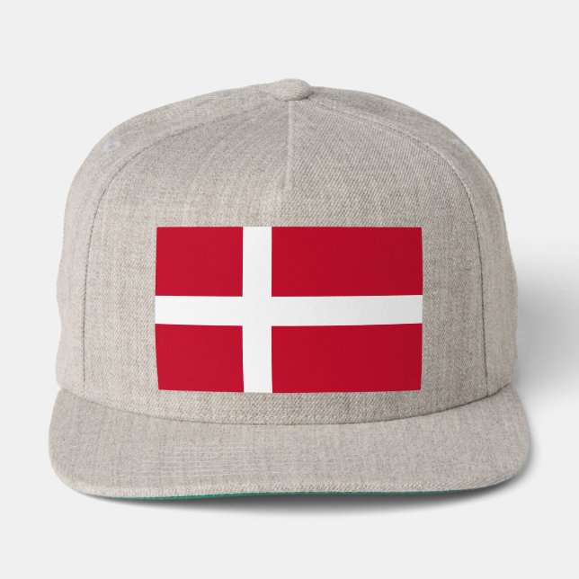 Denmark Flag Snap Back Hat (Front)