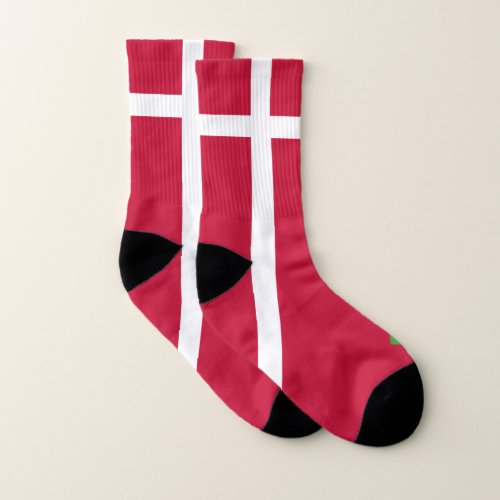 Denmark Flag Socks