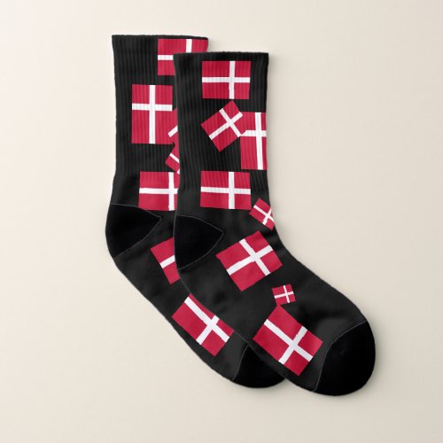 Denmark Flag Socks for All